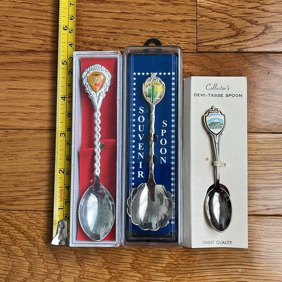 Set of Three (3) Vintage Silver Souvenir Spoons - Picture 6 of 6